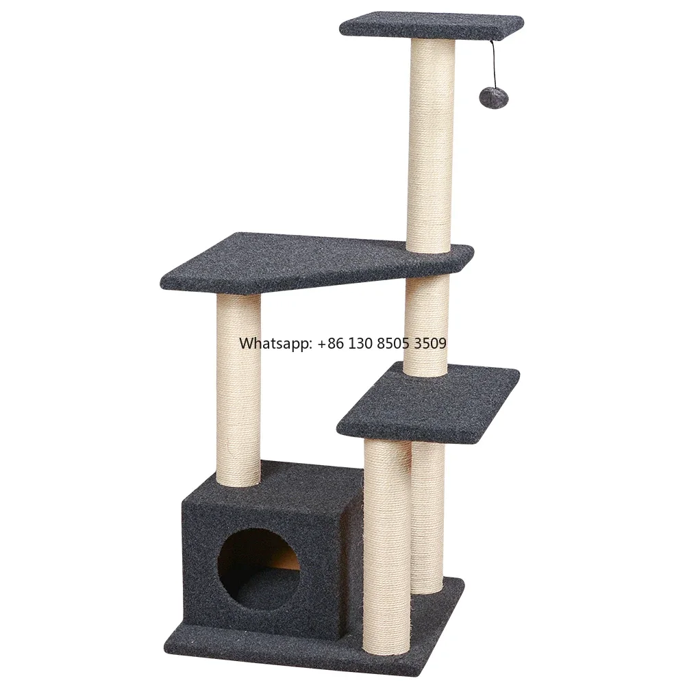 

Small Size Beige Grey Lamb Wool Cat Trees Felt Cloth