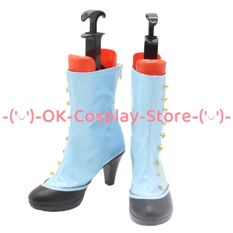 [حسب الطلب] أحذية Project Sekai الملونة للمسرح Luka التأثيرية أزياء لعب الأدوار الدعامة لحفلات الهالوين كرنفال PU أحذية جلدية