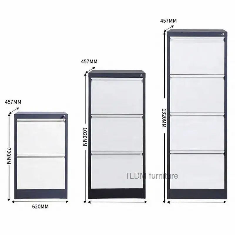 خزائن خزائن 4 حديثة لتخزين المكاتب، الحد الأدنى مع قفل أدراج فولاذية، رف ملفات معدني، خزانة ملفات، أثاث المكاتب #6