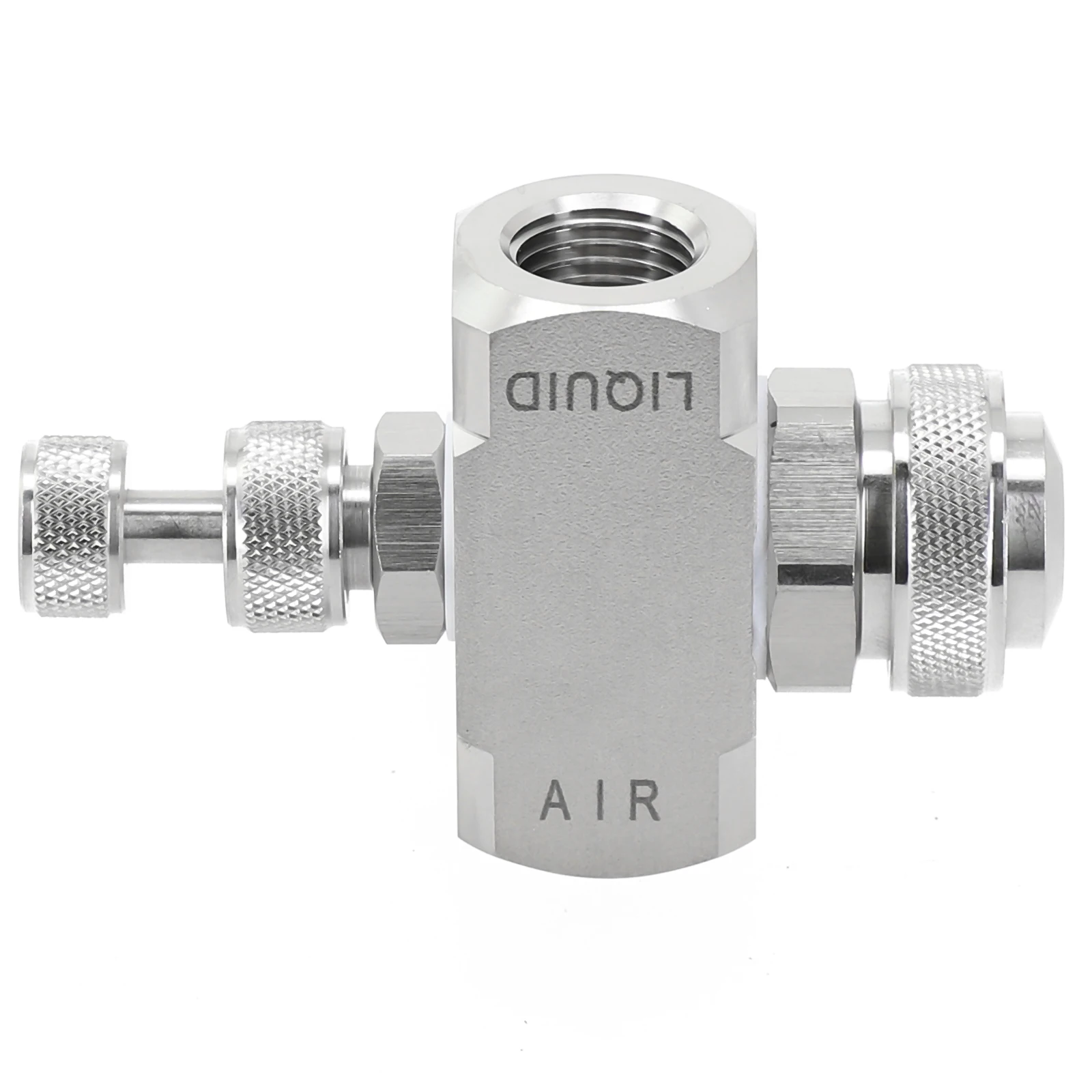 Spray Tip Air Atomizing Nozzle Cooling Misting Siphon Cone-Shape Sliver Stainless Steel 1/4BSPT 30 Degree Heating