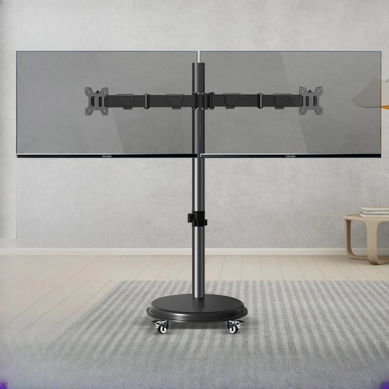 

Напольный мобильный кронштейн для монитора, двойной экран, сенсорный экран, подставка для монитора компьютера, вешалка для нескольких экранов