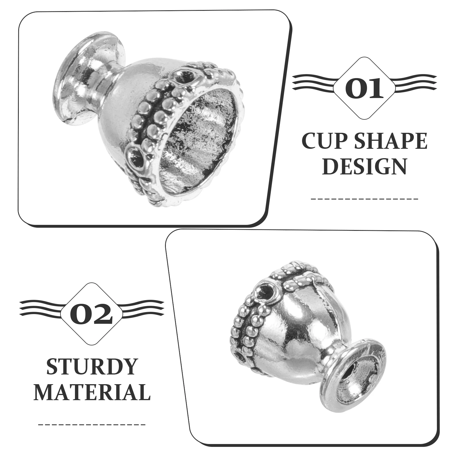 

50 Pcs Retro Wine Glass Pendant Key Party Cups Charm Charms Jewelry Necklace for Making Cute Alloy Pendants Decoration Manual