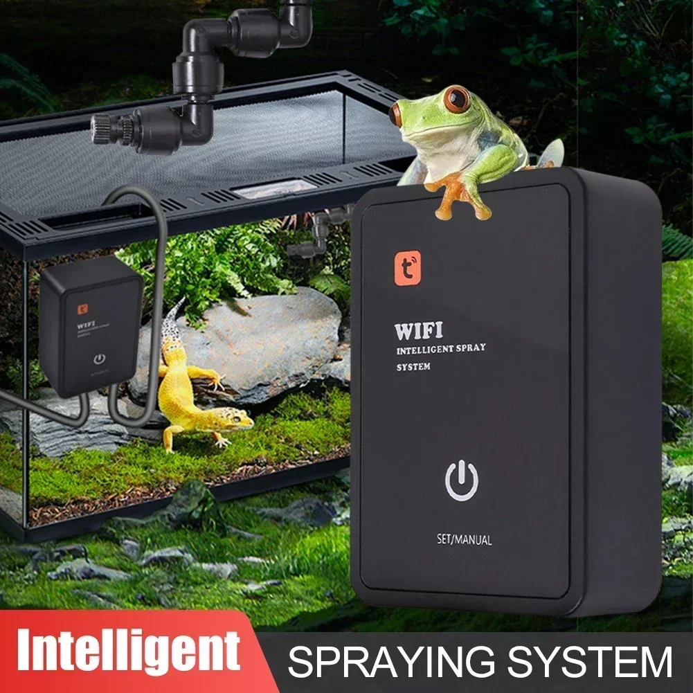 Intelligent Automatic Reptile Fogger Mister System WiFi Remote Control Reptile Humidifier with Timer Terrarium Rainforest System