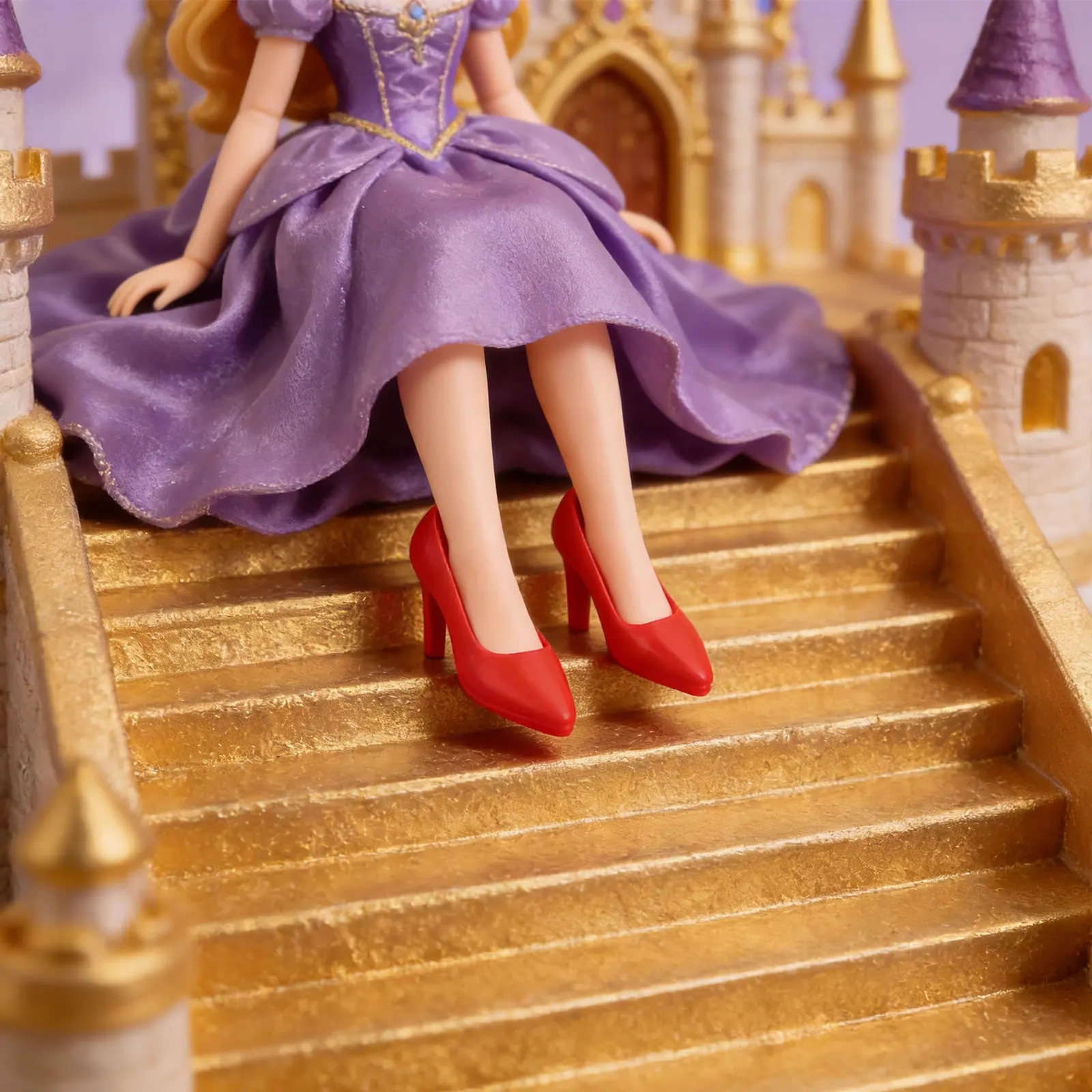 1 Par de Zapatos de Tacón Alto de 12 Pulgadas para Figuras de Acción, Calzado Femenino de Moda con Punta Cerrada, Zapatos de Tacón Elegantes Decorativos en Miniatura