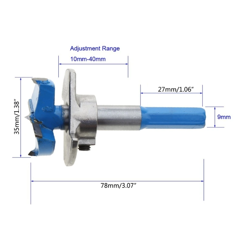 35mm Concealed Hinge Drilling Jig with Drill Guide Forstner Bit Kits for Cabinet