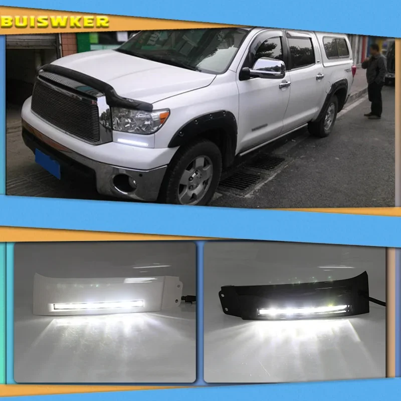 

1 Pair Car Front Bumper Lights 12V LED Daytime Running Lights DRL fog lamp For Toyota Tundra 2007 2008 2009 2010 2011 2012 2013