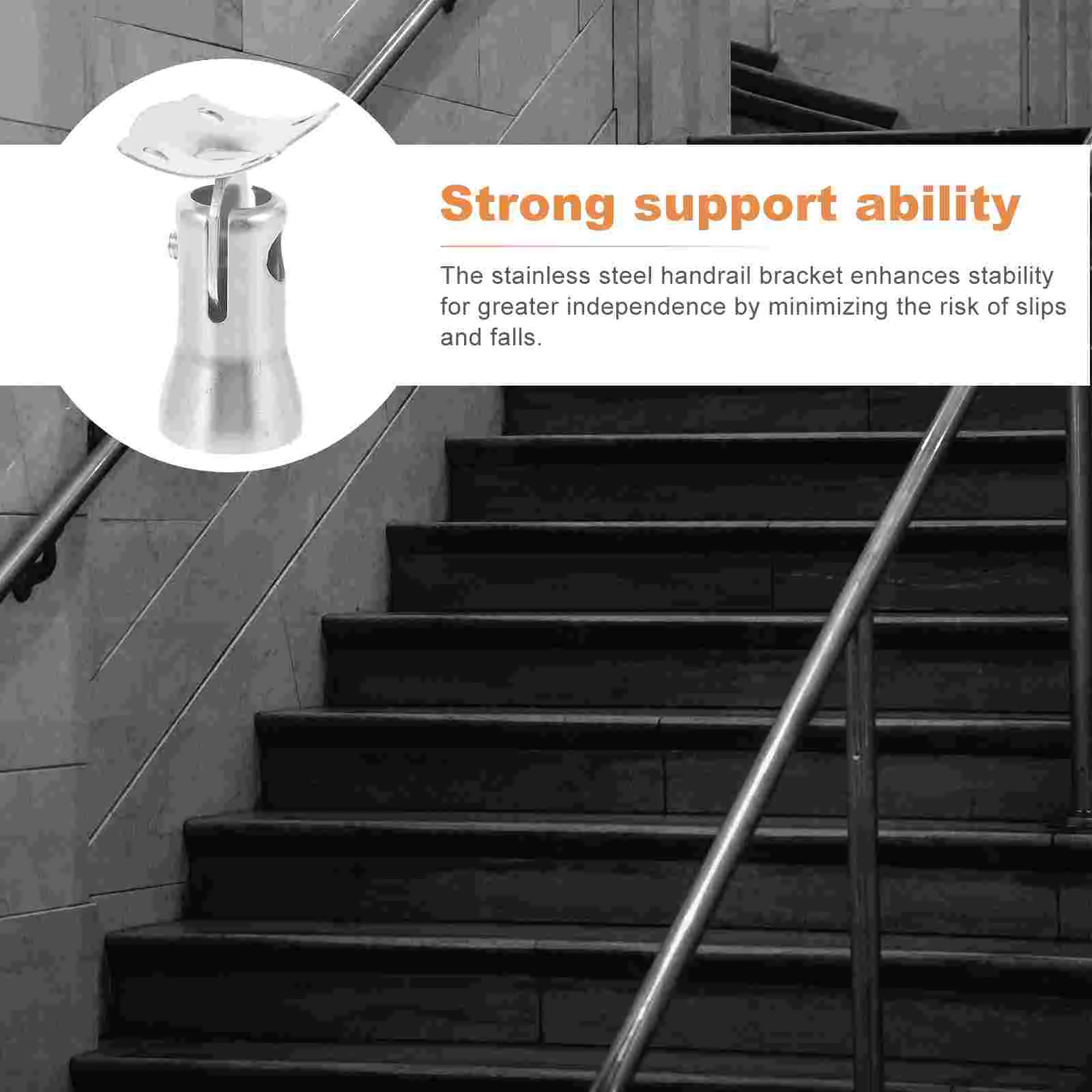 4 Pcs Wardrobe Rail Bracket Stair Accessories Staircase Handrail Brackets Railing for Deck