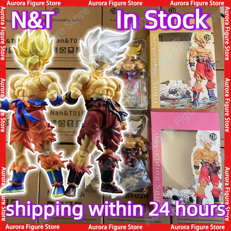 

В наличии N&T NT Dragon Ball Z SHF Содинный дух Легендарный Супер Сайян Сон Гоку Damage Версия 3,0 Тело Аниме Фигурка