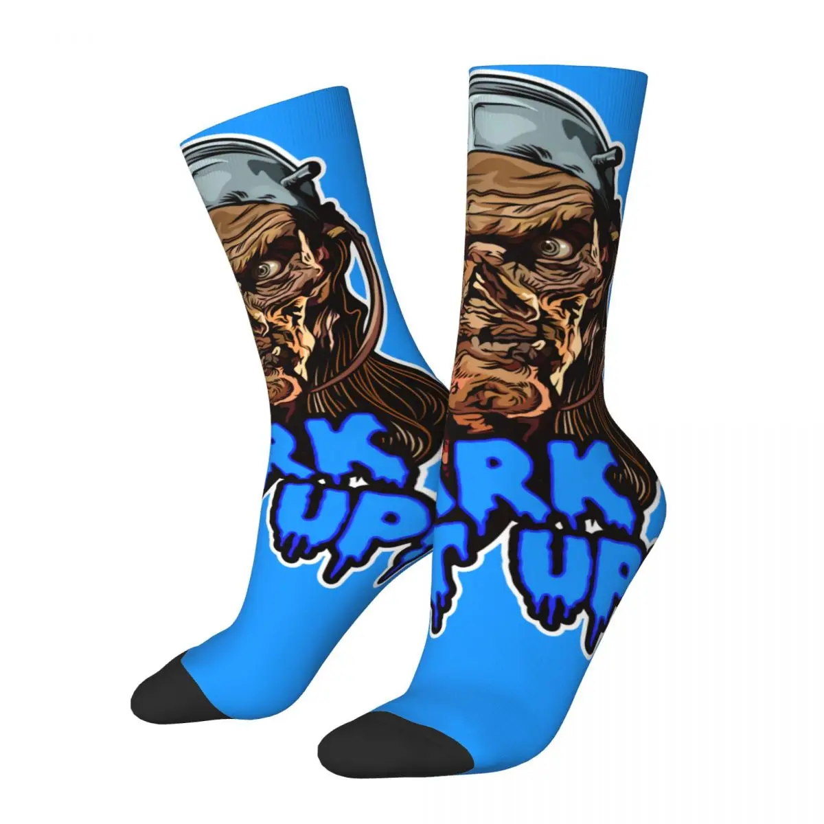 Happy Funny Men's Compression Socks Spark It Up Vintage Harajuku Creepshow Billy 1982 Horror Film Hip Hop Pattern Crew Sock