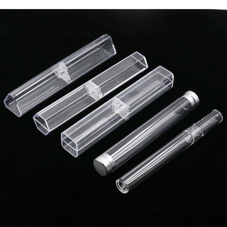 Naxilai 5/10 個 PC 包装チューブ収納ボックスクリアピンセットボックスプラスチックチューブシリンダー角パイプ