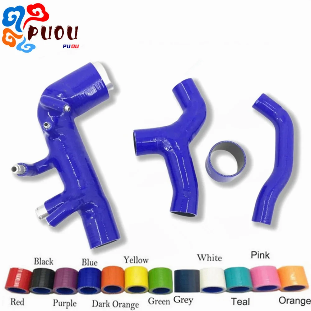Turbo Intercooler & Intake Silicone Hoses Kit For Subaru 2004-2008 Forester XT/ Impreza WRX STI 2.5L 4-Ply Pipe