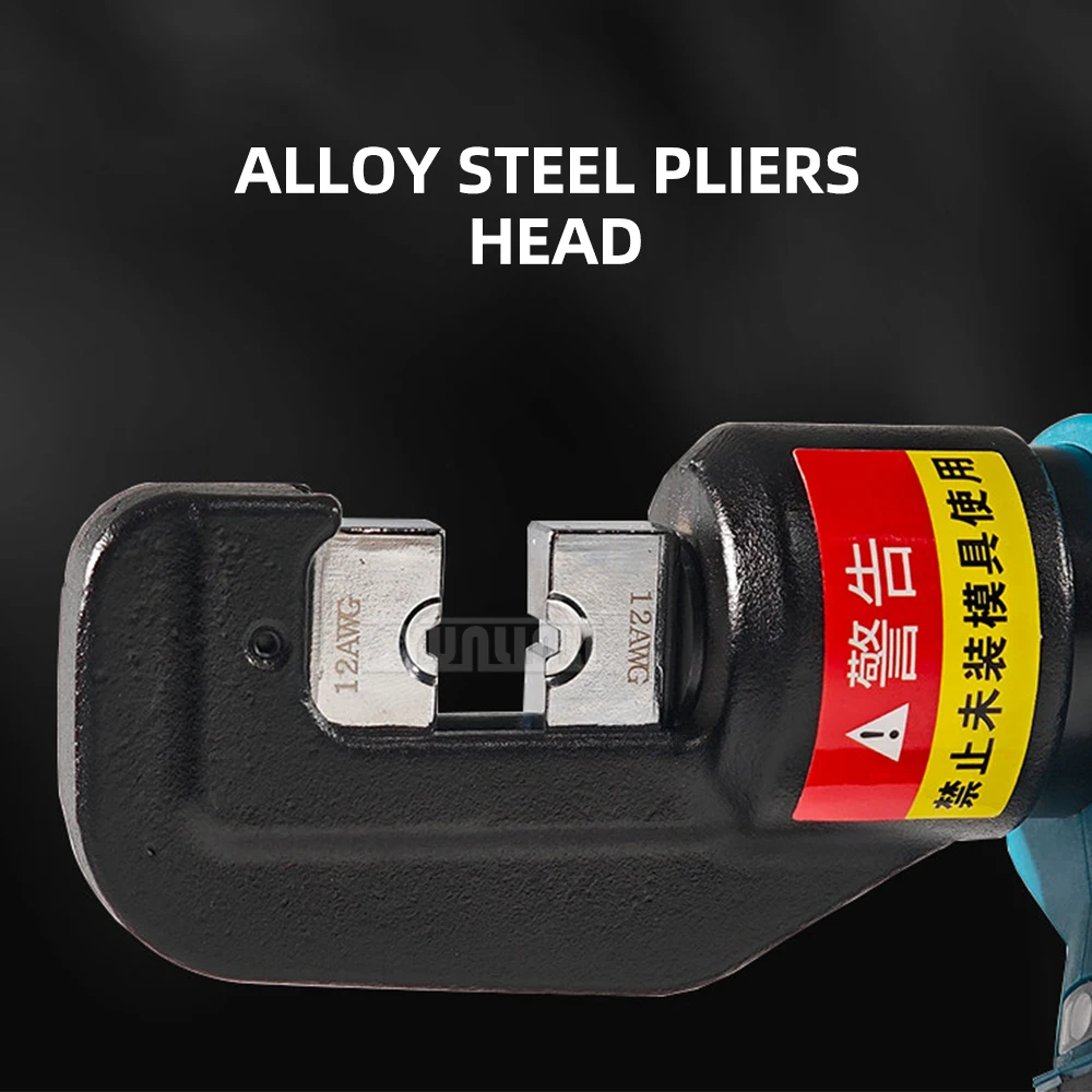 Portable Straight Grip Electric Hydraulic Crimper, Battery Powered for Cable Lugs Copper Aluminum Terminals