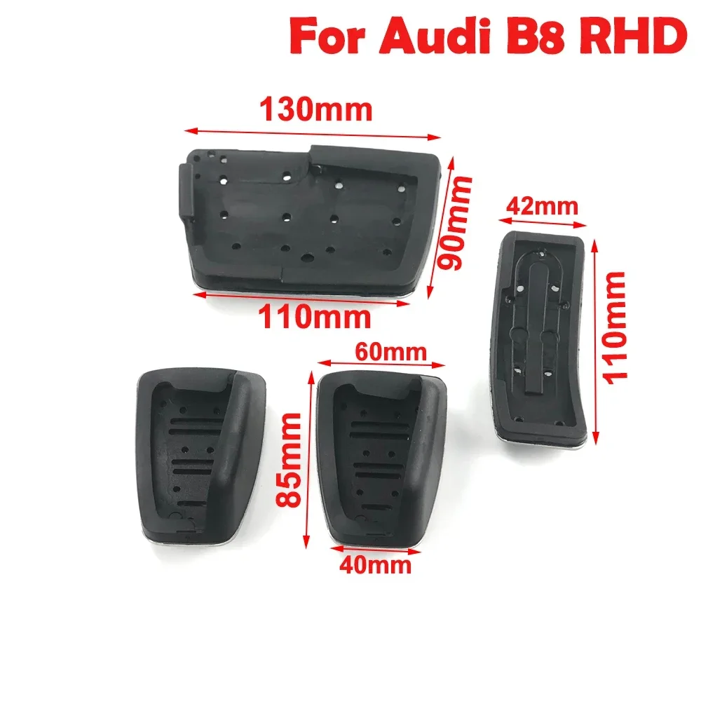 Pedales de reposapiés de freno de combustible de coche de acero inoxidable RHD AT\\MT para Audi A4 S4 B8 8K / A5 S5 8T / Q5 adecuados para conducción