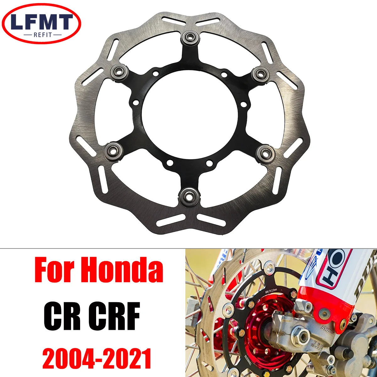 

260mm Front Rear Brake Disc Rotor For Honda CRF250R CRF450R 2002-2021 CRF250X CRF450X 2004 2005 2006 2007-2021 CRF450RX CRF250RX