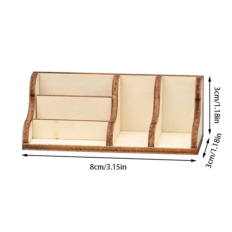 1:12 Dollhouse Miniature Desktop Storage Rack Bookshelf Organizer Box Model Home Decor Toy Doll House Accessories