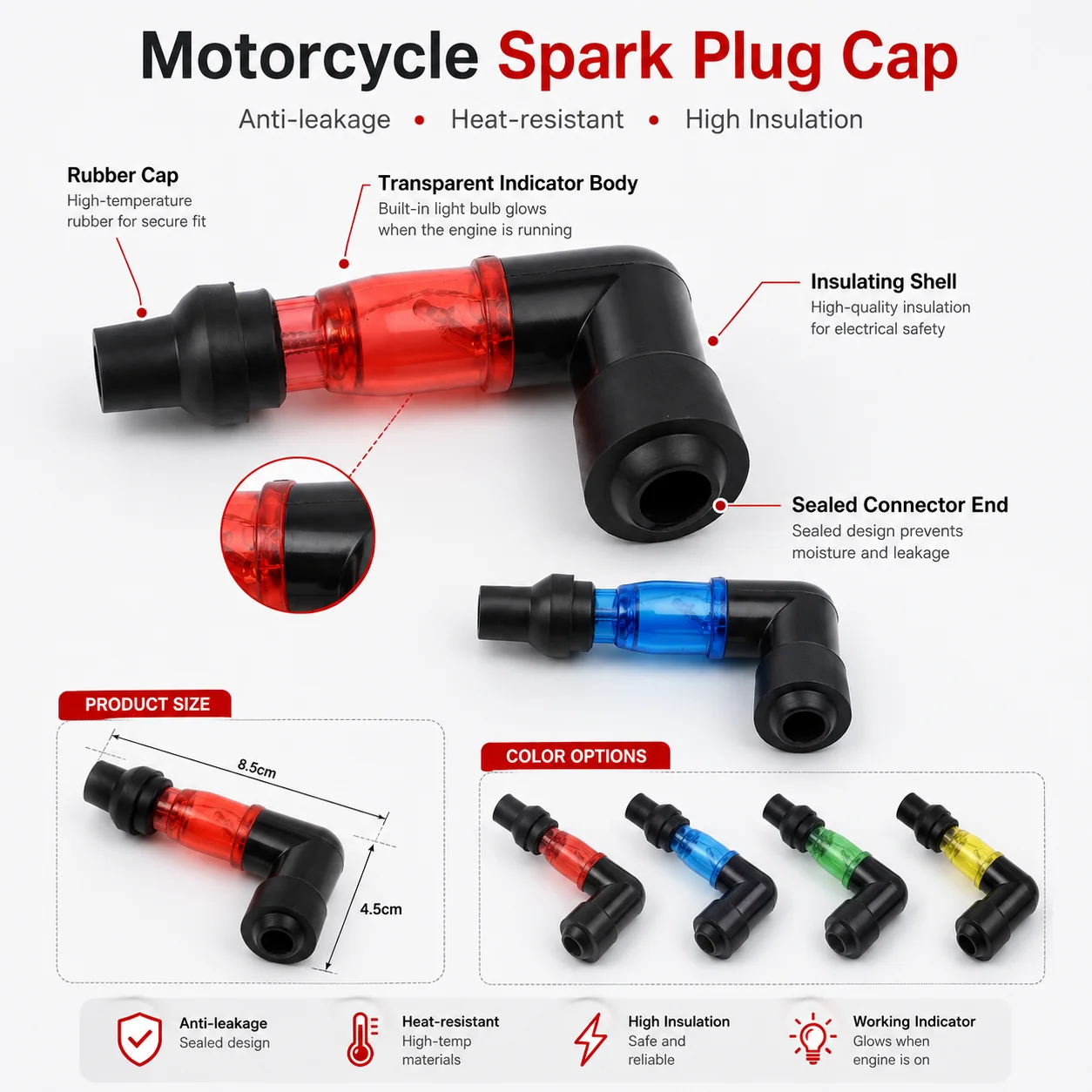PINMOAP 1/2 ชิ้น หัวเทียนมอเตอ - Motorcycle Spark Plug บทวิจารณ์และราคา