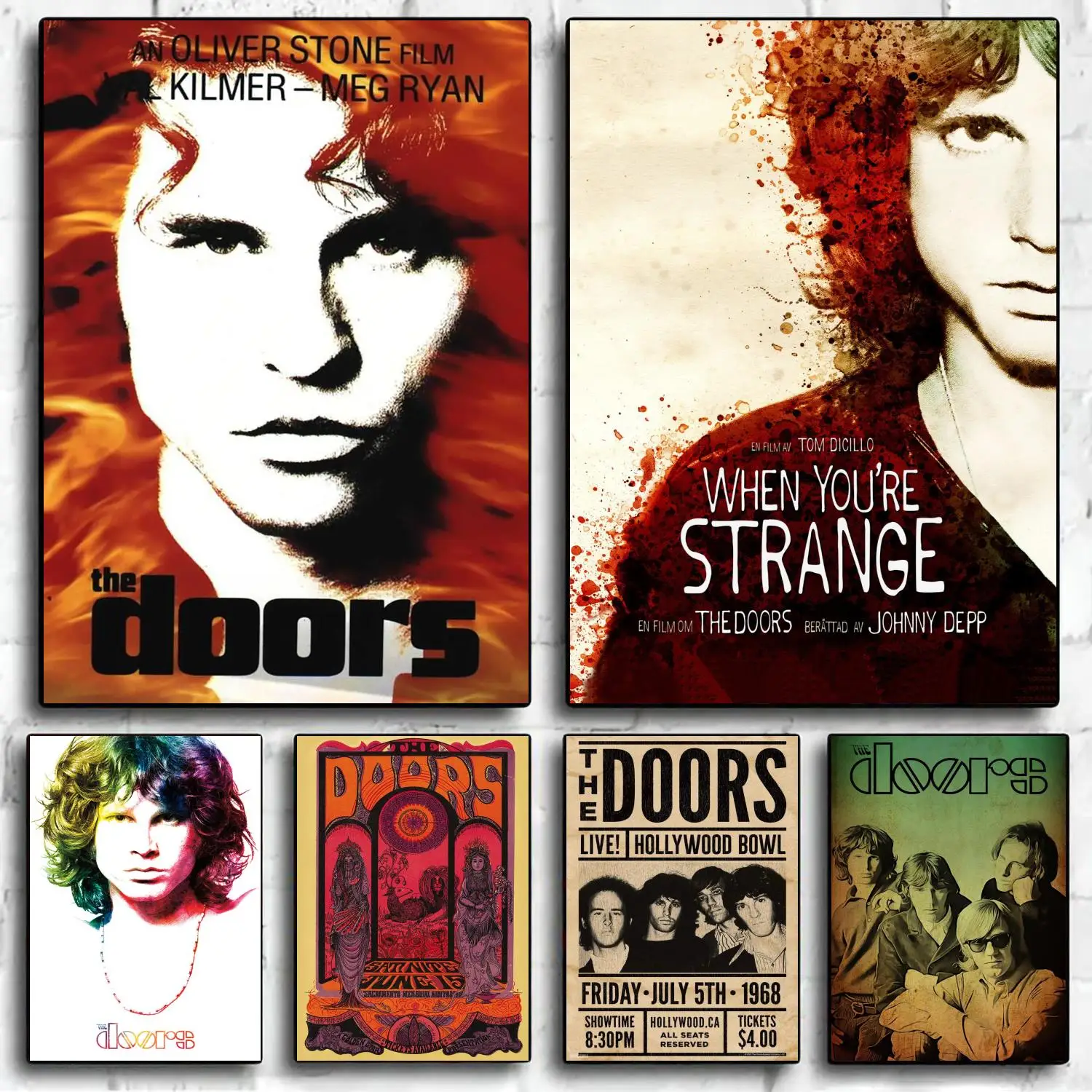 

The Doors Band Classic Rock Decoration Art Poster Wall Art Personalized Gift Modern Family bedroom Decor Canvas Posters