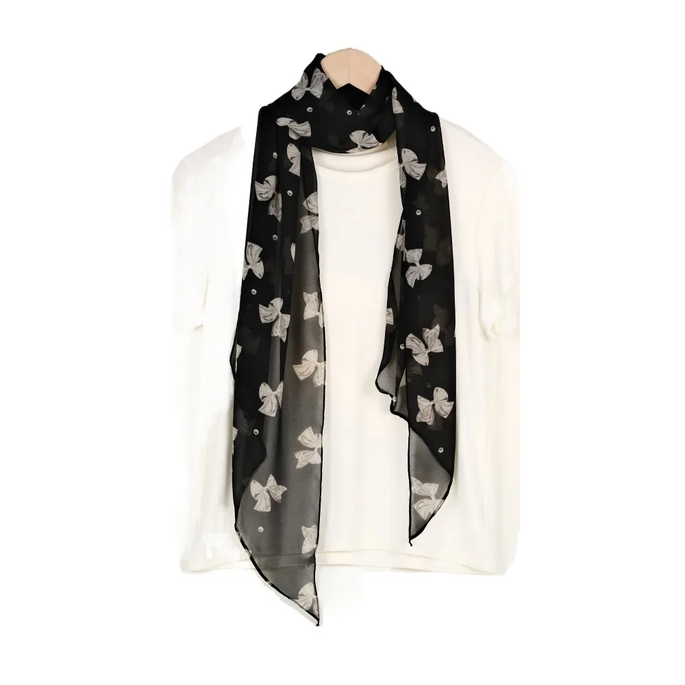 Fashion Ribbon Leopard Print Scarf Flower Dressing Decoration Scarf Headband Belt French Style Long Scarves Wedding