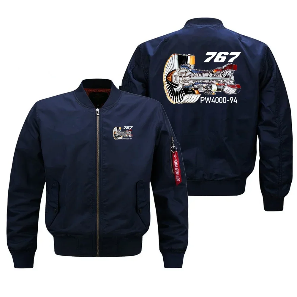 Nuova Giacca Bomber MA1 Da Uomo Per Piloti Militari, Modello Flight 767 Engine (PW4000-94), Stile Baseball-image