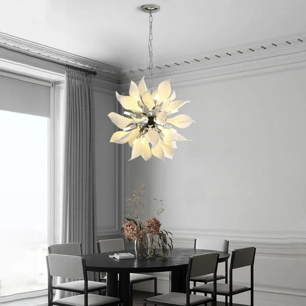 Nordic Modern Luxury LED Chandelier Dining Room Bedroom Bar Pendant Lamp Home Decor Spherical Hanging Light Fixture