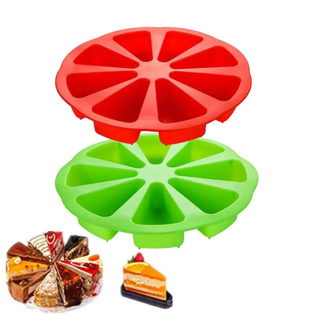 8-Cavity Triangle Silicone Baking Mold, Non-Stick Scone Pan, Cakes Slices Mould, Pizza Slices Tray, DIY Kitchen Accessories