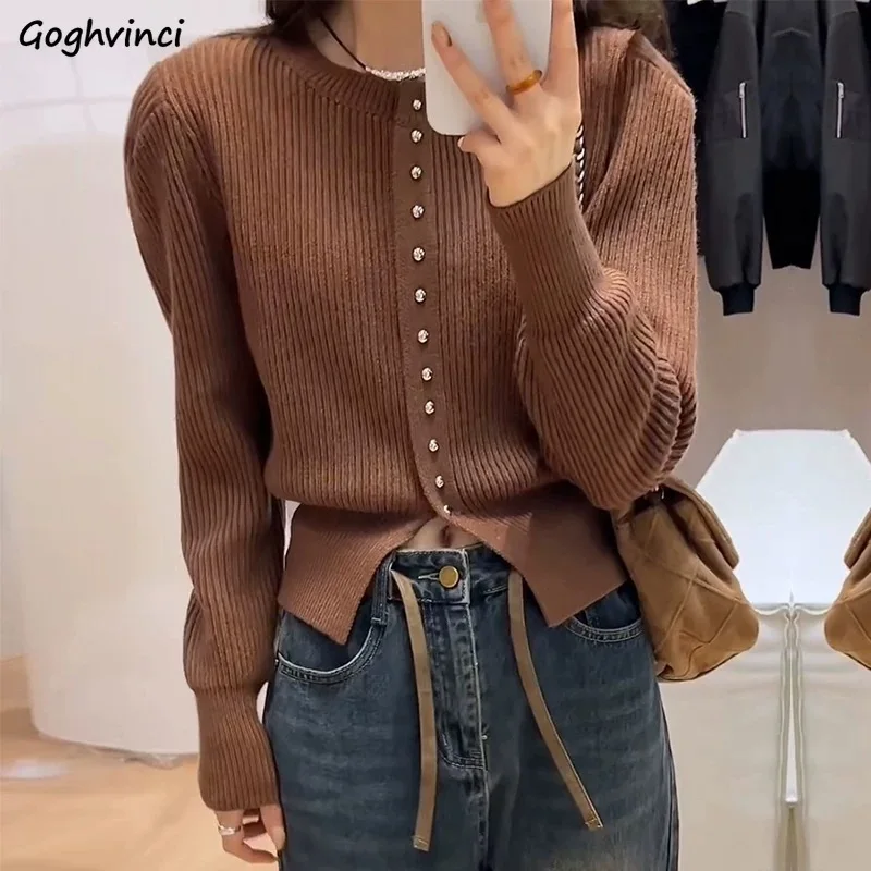 

Cardigans Korean Style Sweaters Womens Spring Bow Skew Fur-Collar Lattice Backless Cute Semi-High BohoSimple Fitted Drawstring