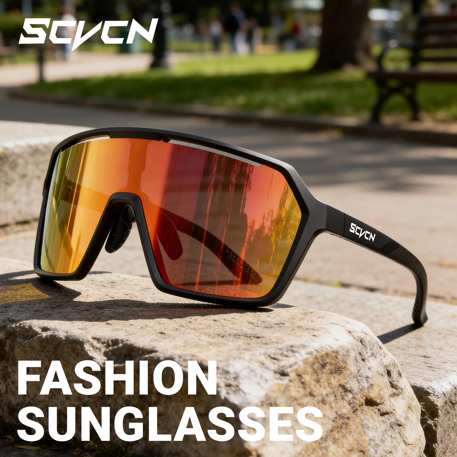 SCVCN gafas fotocromáticas de ciclismo UV400, gafas de ciclismo para exteriores, gafas de sol para deportes de bicicleta y senderismo para hombres y mujeres