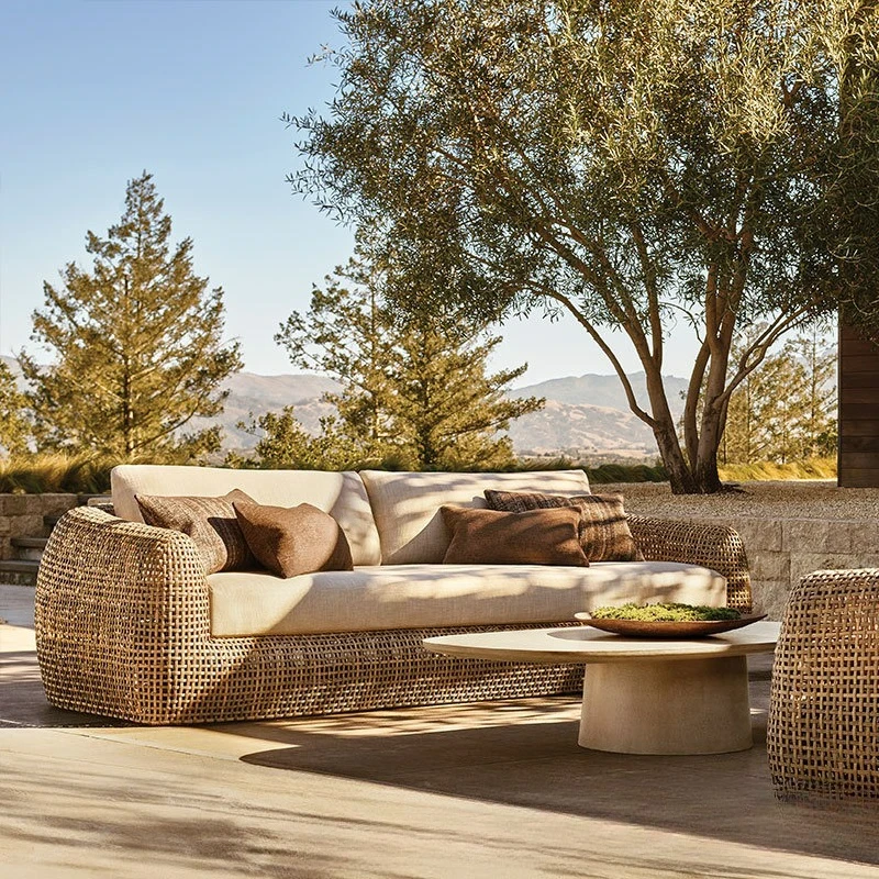 

Customizable Outdoor Rattan Nordic Sofa Waterproof Sunscreen