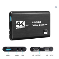 4K USB 3.0 Video Capture Card HDMI-compatible 1080P 30fps HD Video Recorder Grabber For OBS Capturing Game Card Live