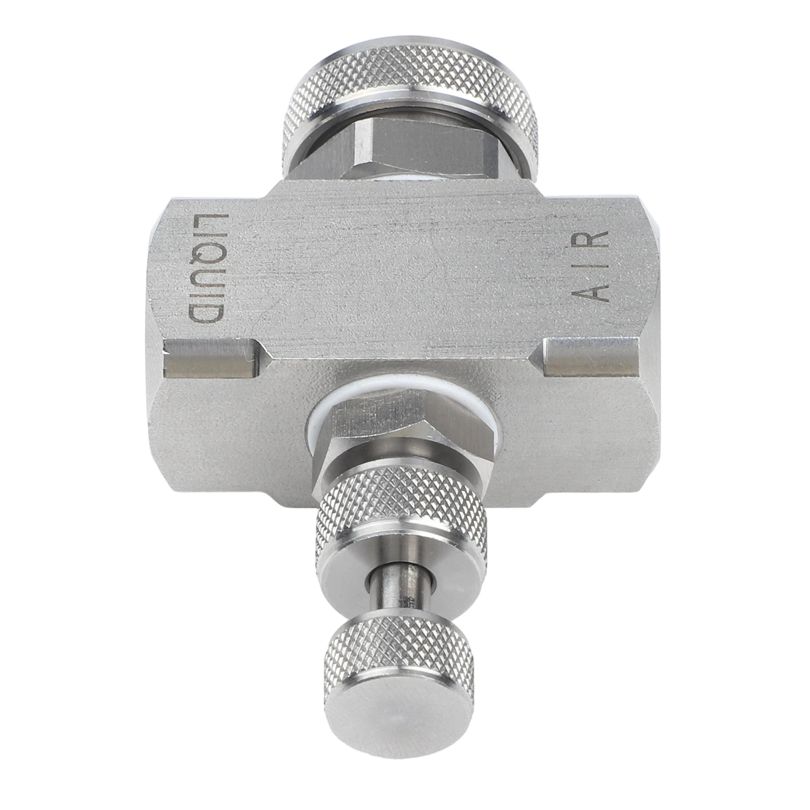 Spray Tip Air Atomizing Nozzle Cooling Low Pressure Misting Siphon Cone-Shape Sliver Stainless Steel 30 Degree