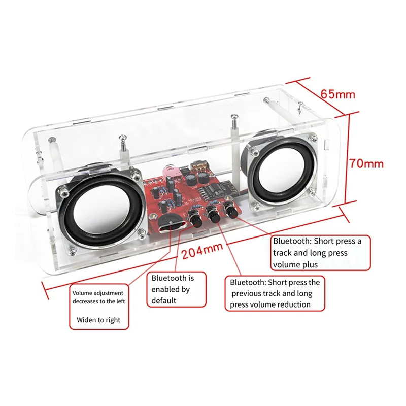 Kit de Altavoz Bluetooth para proyectos de soldadura, componentes electrónicos, bricolaje, práctica, montaje de soldadura, DIY