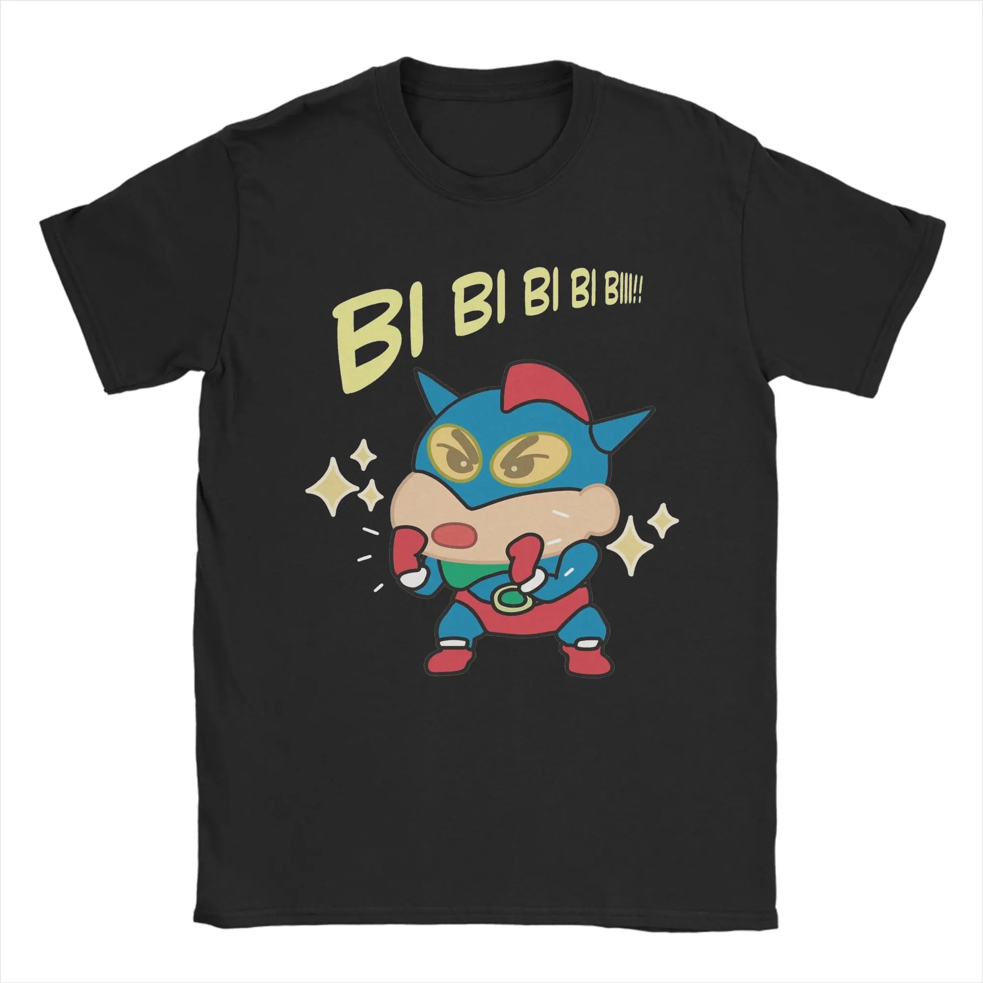 Ultra Beam!! Ultra Hero Costume Crayons Shin-chans T Shirt Men Cotton T-Shirts Crew Neck Tee Shirt Short Sleeve Clothes Original
