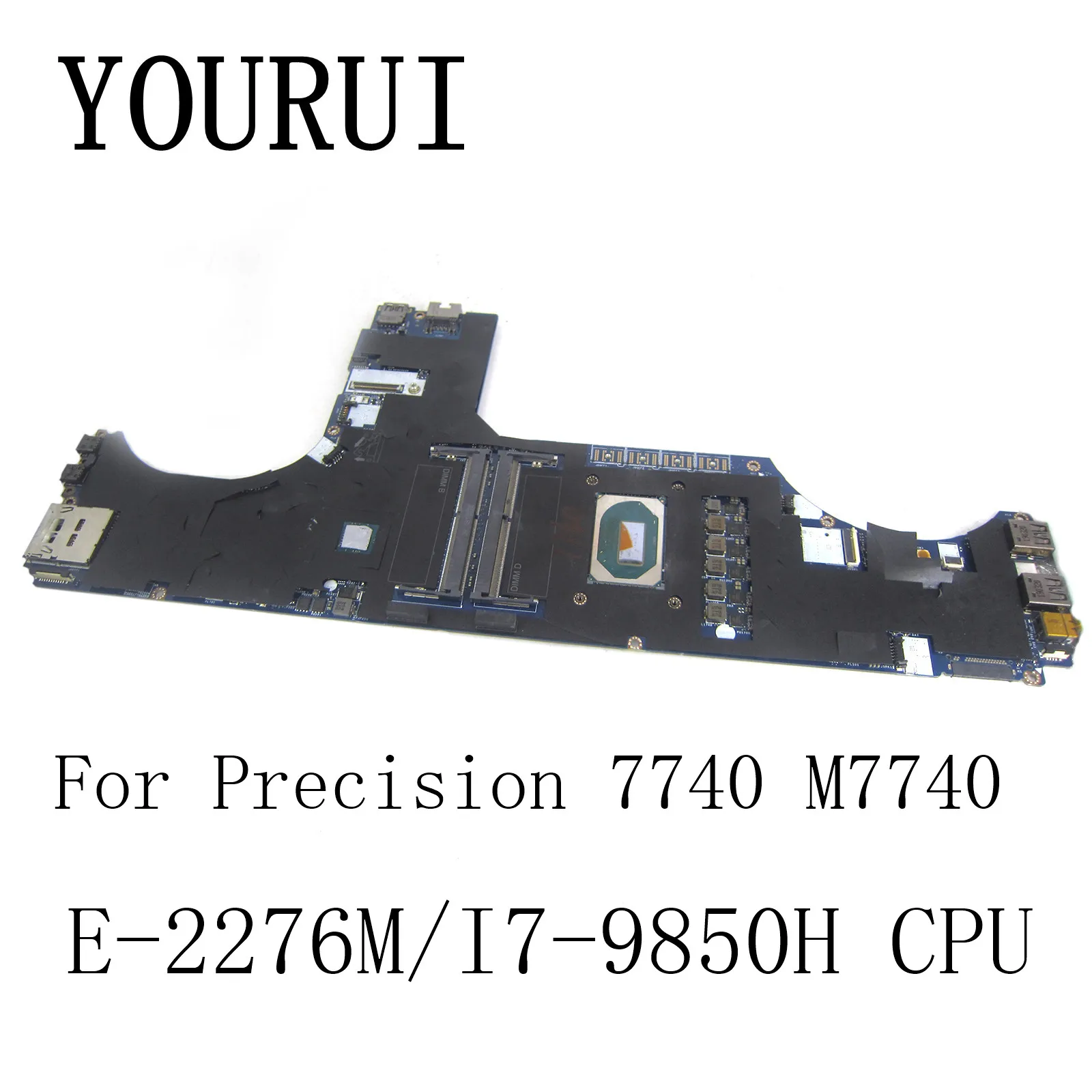 For Dell Precision 7740 7750 Laptop Motherboard with  E-2276M/I7-9850H CPU LA-H281P Mainboard