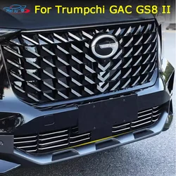 Stainless Lower Front Grille Trims Middle Net Strip Decoration Cover For Trumpchi GAC GS8 II 2022 Car Special For Fuel Version