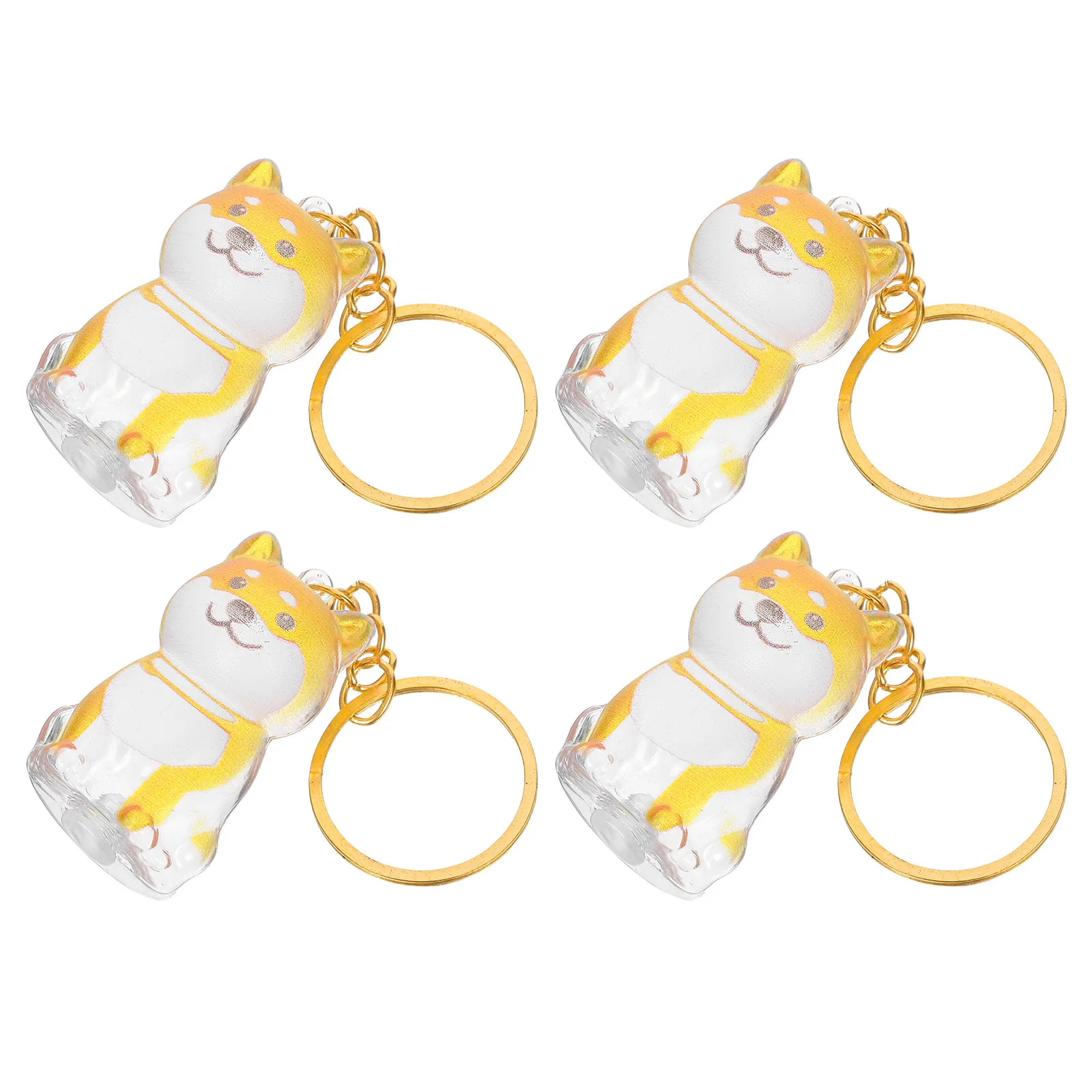 4Pcs Dog Hair Collector Keychain Charm Transparent Keepsake Box Pet Hair Memorial Storage Compact Portable Dog Keychain Charm