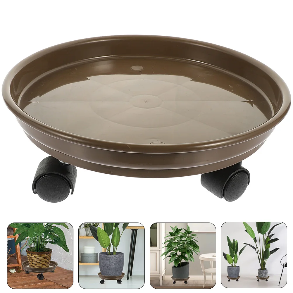 Rak Tanaman Beroda dengan Roda Halus untuk Aksesori Berkebun Dalam dan Luar Ruangan Menghemat Tenaga dan Waktu Baki Tanaman