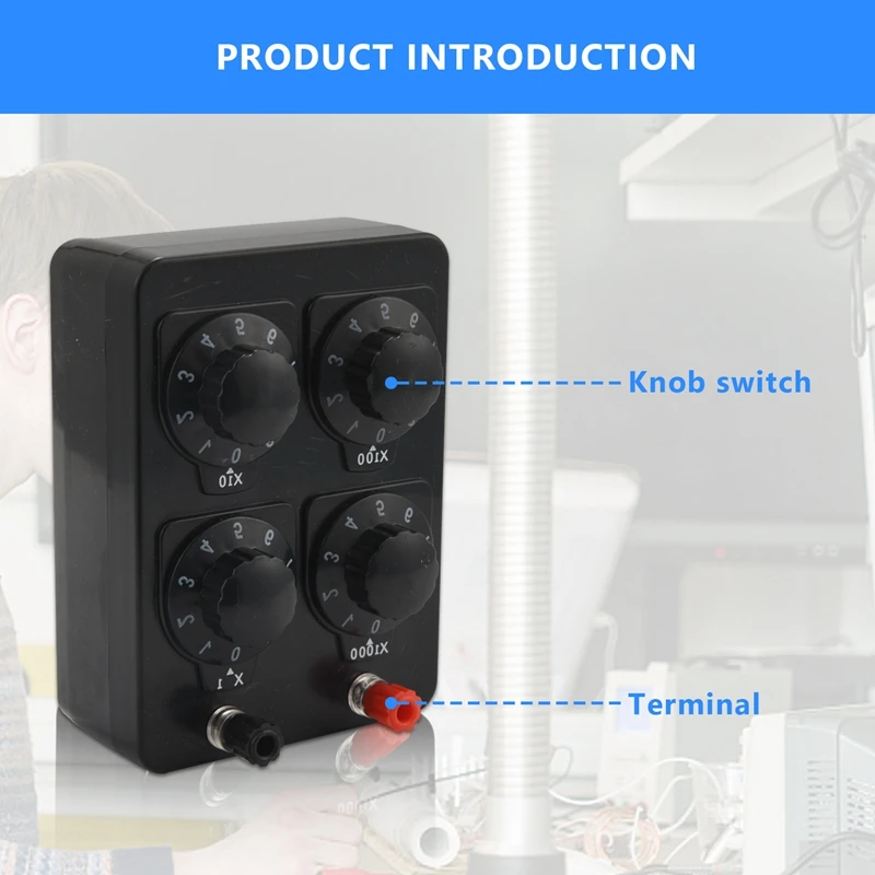 0-9999 Ohm Simple Resistance Box Precision Variable Decade Resistor Teaching Instrument