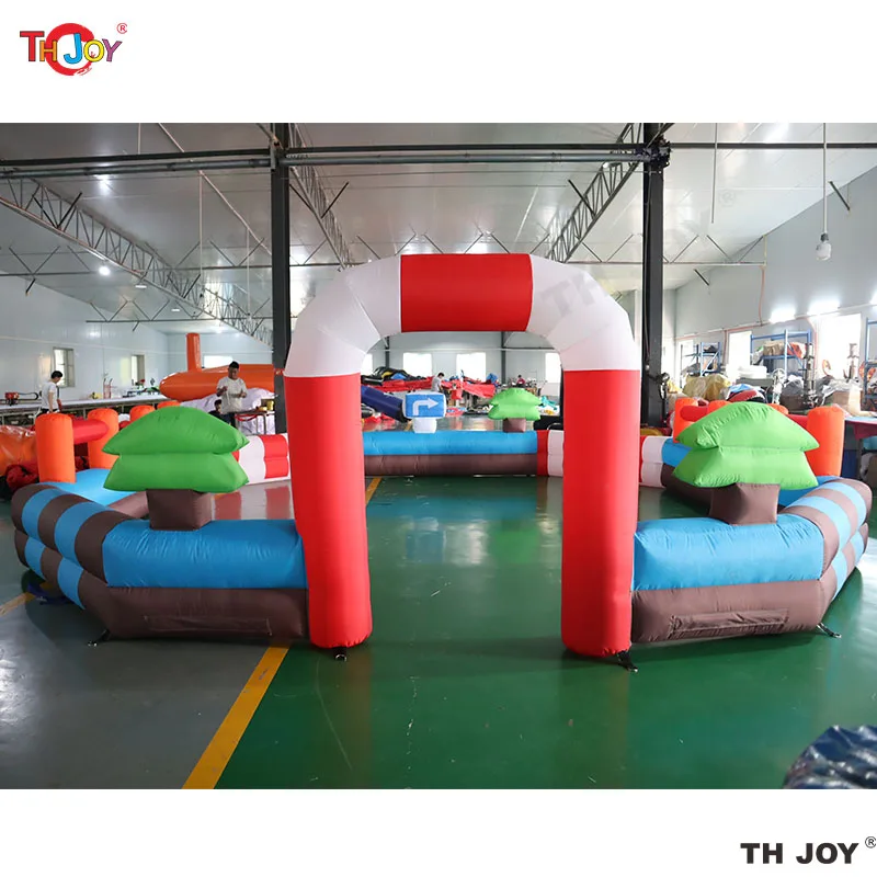 10x10m gonfiabile Go Kart Race Track/pista gonfiabile commerciale per Zorb Ball/Large Kids adulti Bumper Car Racer Arena in vendita