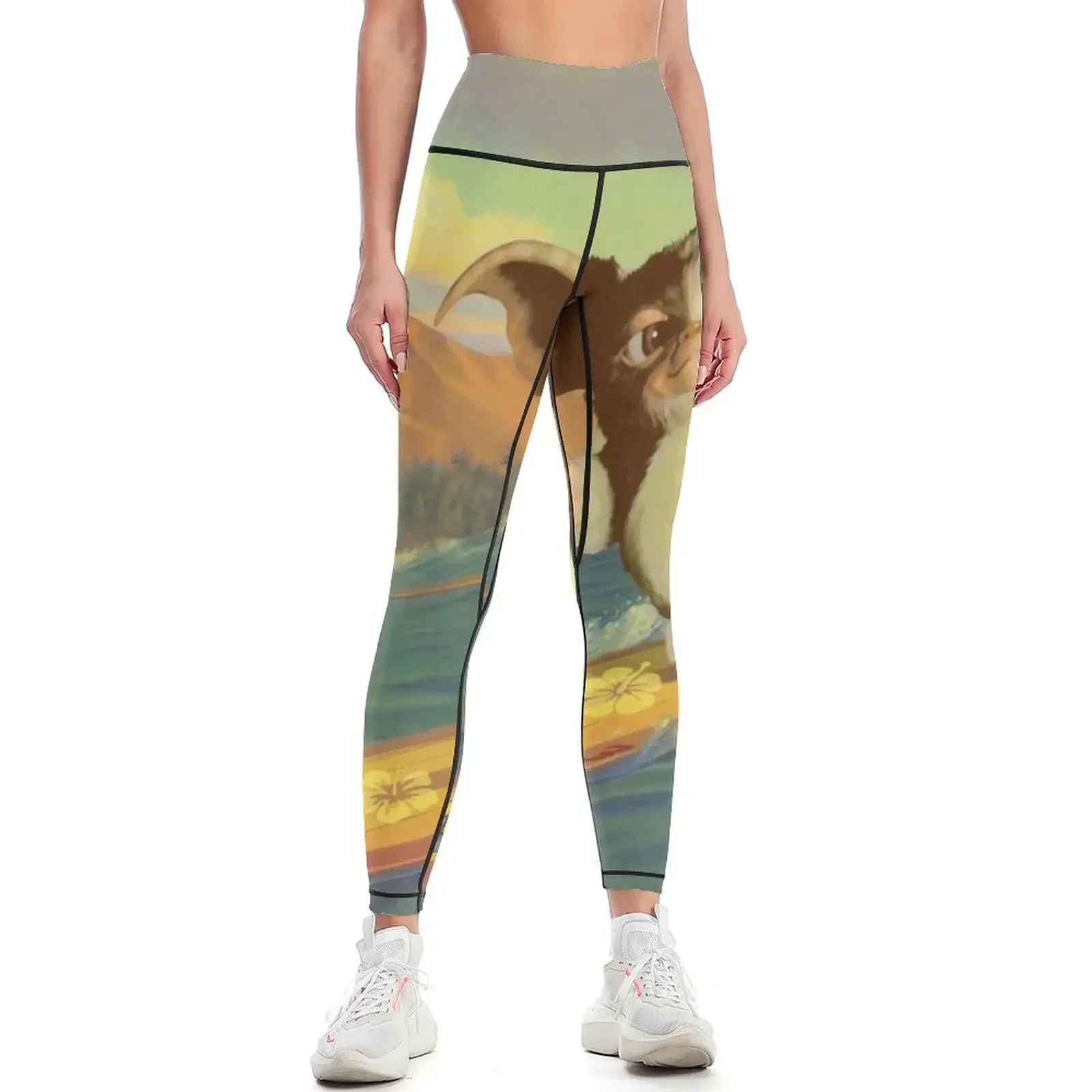 

Retro Surf Leggings gym's clothing Women's high waist Pants sport Women's sportswear Womens Leggings