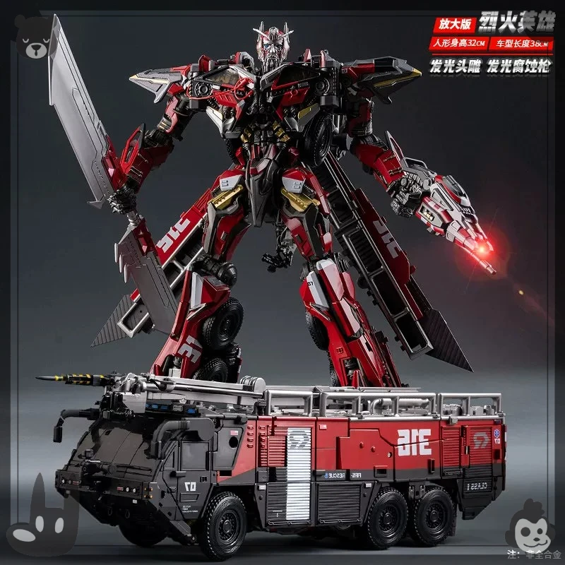 Em estoque, Bonecos Transformers Fire Hero Toy Boy King Kong Bumblebee Yutian Megatron, figura de liga metálica grande, modelo de robô inimigo genuíno.