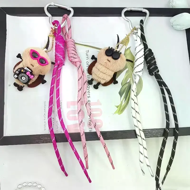 

1 шт., забавная плюшевая кукла-таракан, плетение веревки, кулон, брелок, милая сумка, держатель для ключей от машины, унисекс, анти-потерянный рюкзак, подвесной брелок