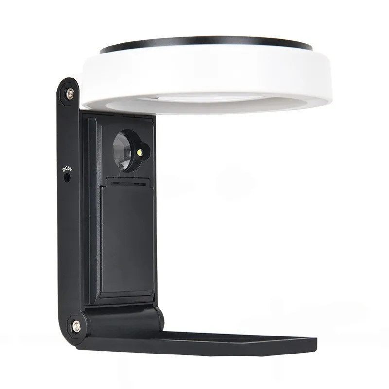 Classic-Tri-Color LED Handheld Folding Desk Magnifier- High-Power 25X For Reading, Identification, Collecting Definition
