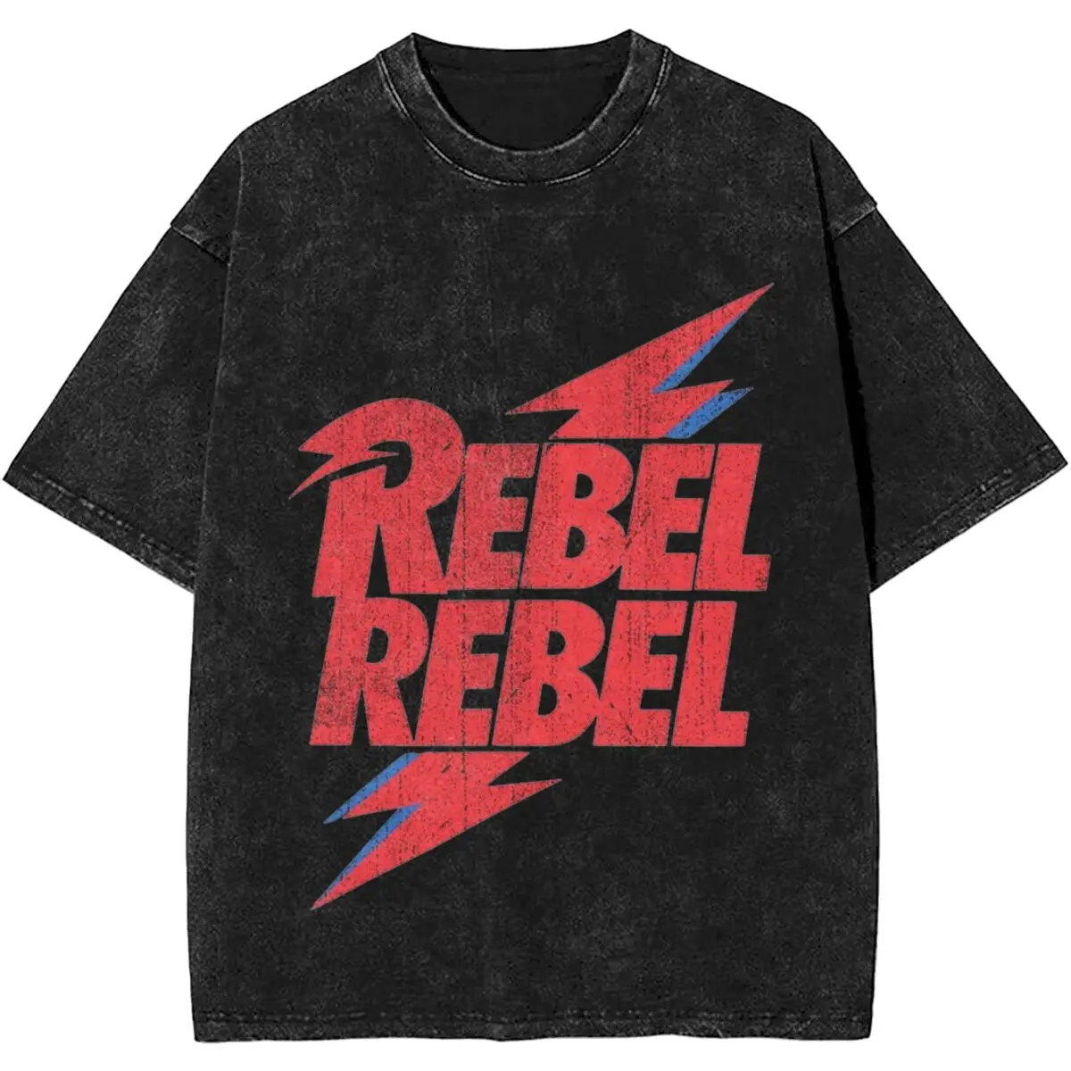 

2025 From The 70s Vintage Washed Print T Shirt Men Davids Bowied Vintage Cotton T-Shirts Summer O Neck Leisure Tees Clothes