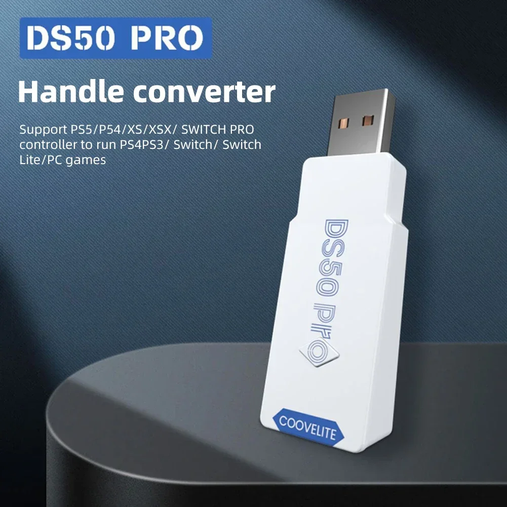

DS50 Pro Handle Conversion Adapter Mini Plug And Play Bluetooth-compatible Game Accessories For PS5/PS4/XboxElite Pro Controller