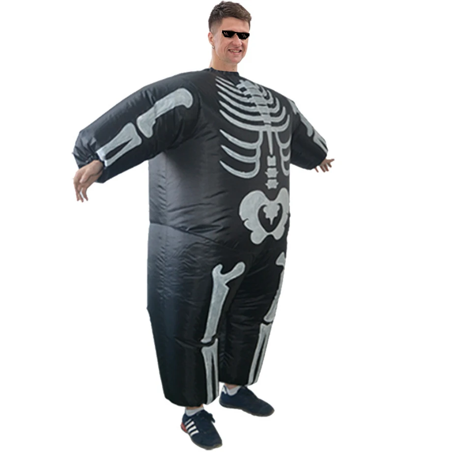 Halloween Day of the Dead Carnival Costume Adult Street Spoof Cosplay Cartoon Inflatable Spare Ribs Doll Costume Holiday Gift