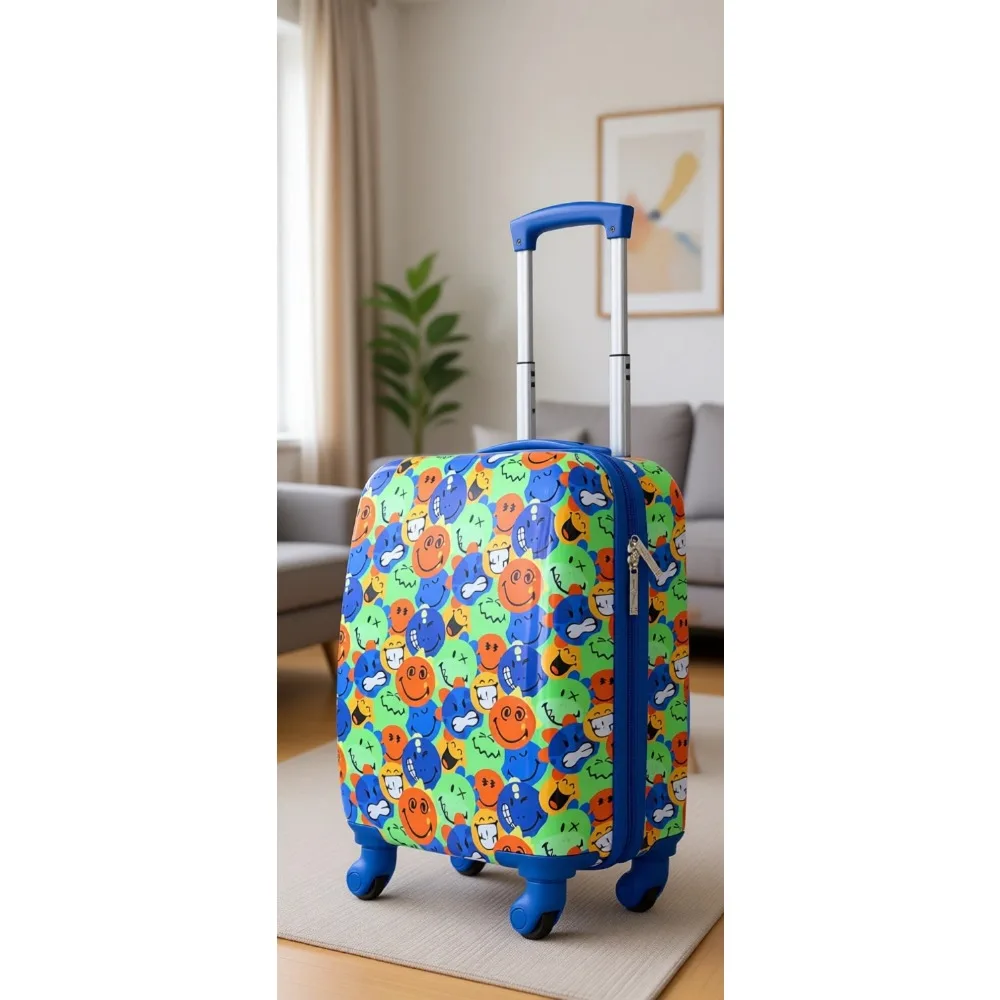 18" Airline Approved Carry-on Suitcase Lightweight Polycarbonate ABS with 360° Wheels Organized Interior