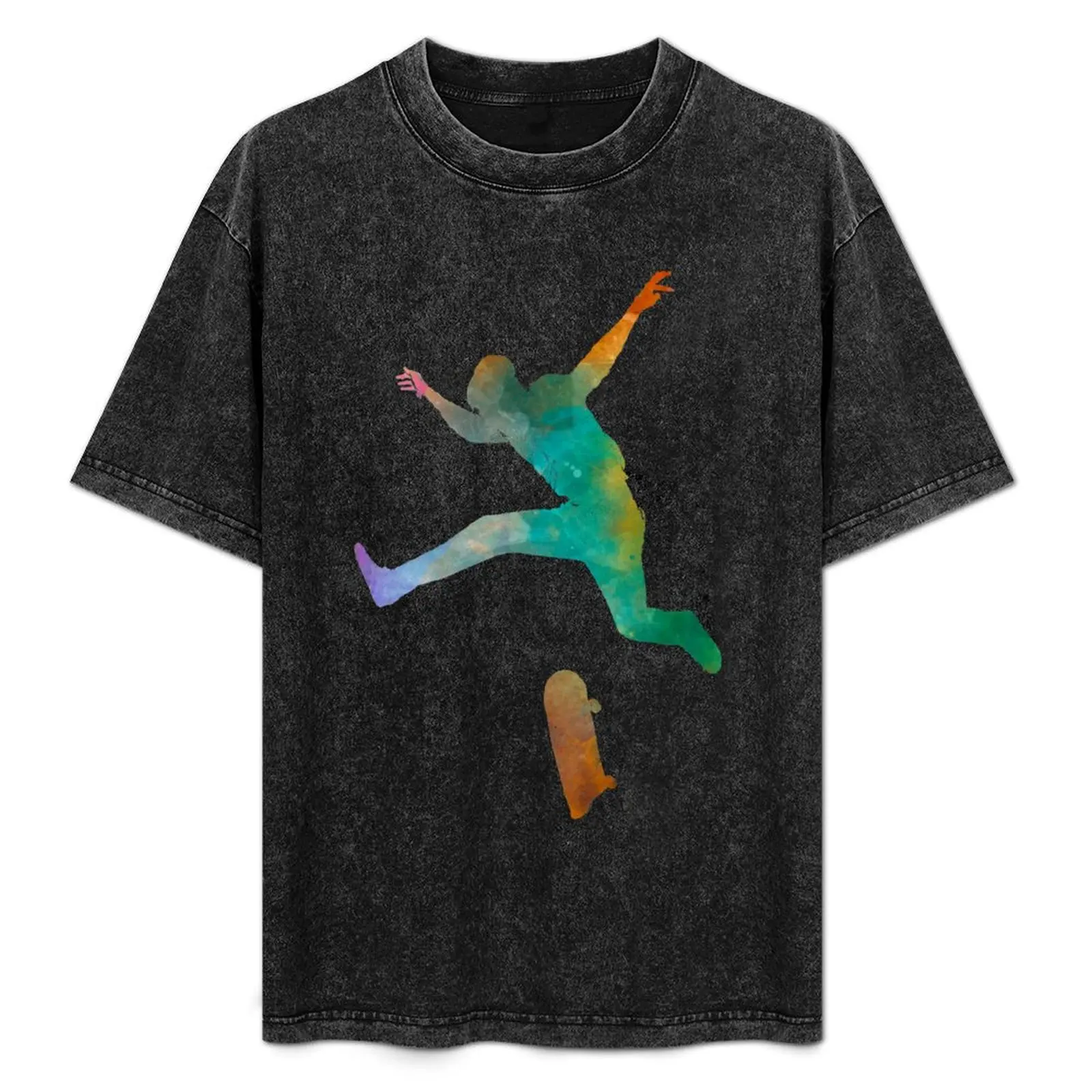 

Man skateboard 02 in watercolor T-Shirt basketball graphic tees luxury designer anime t shirts oversized t shirts for men