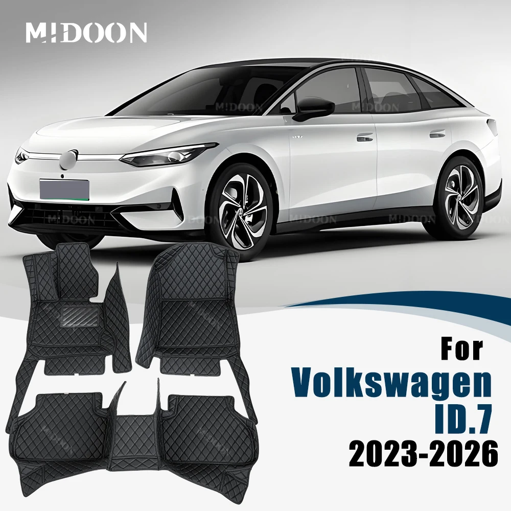 

For VW ID.7/ID.7 VIZZION 2023-2026 Custom Car Floor Mats Automobile Carpet Cover Interior Details Accessories Protective Pad