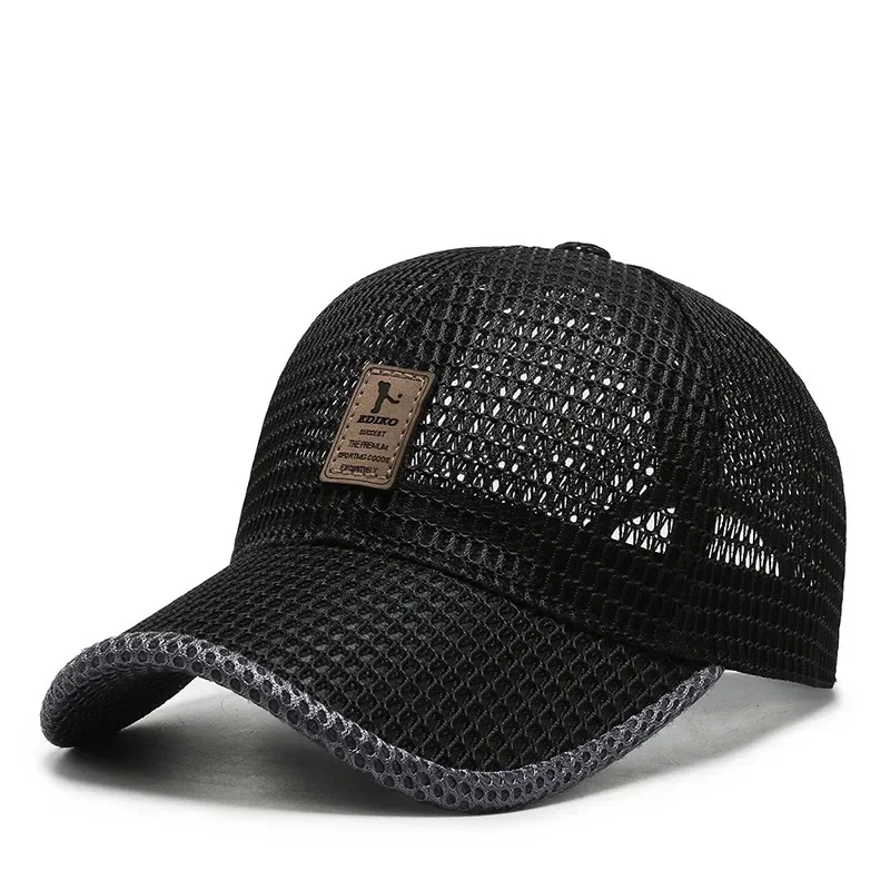 Summer Unisex Men Fishing Baseball Caps Women Breathable Mesh Snapback Hats Black Casual Sport Hats Cap Gorra Hombre Verano