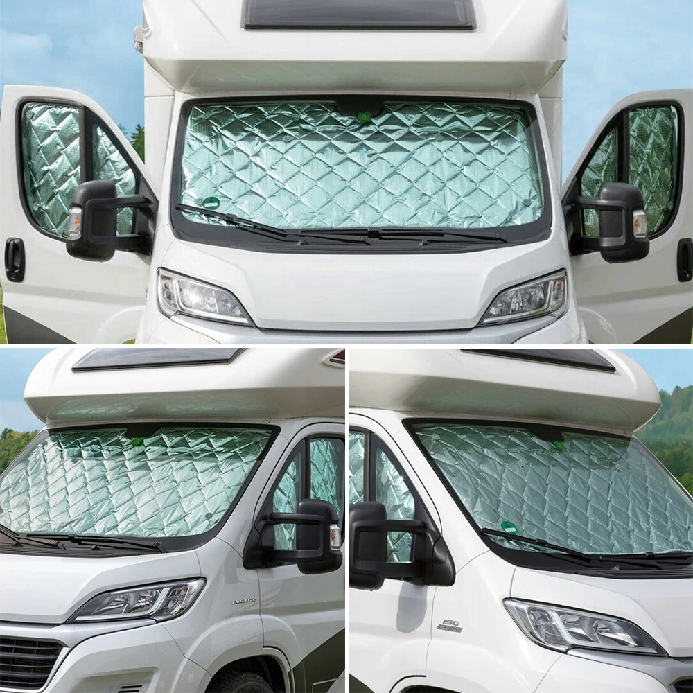 For Fiat Ducato Peugeot Boxer Citroen Sunshades Internal Thermal Blinds 7 Layer Cover Windscreen Relay Auto Exterior Accessories